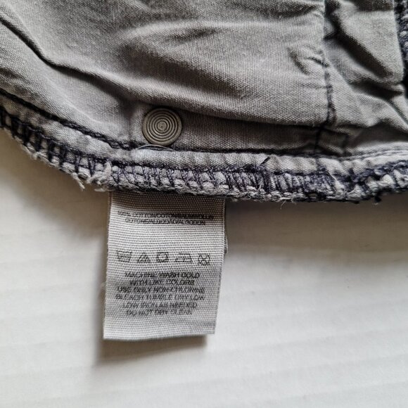 Free People jean shorts distressed denim studded cutoff boho grey cowgirl grunge - Picture 12 of 12